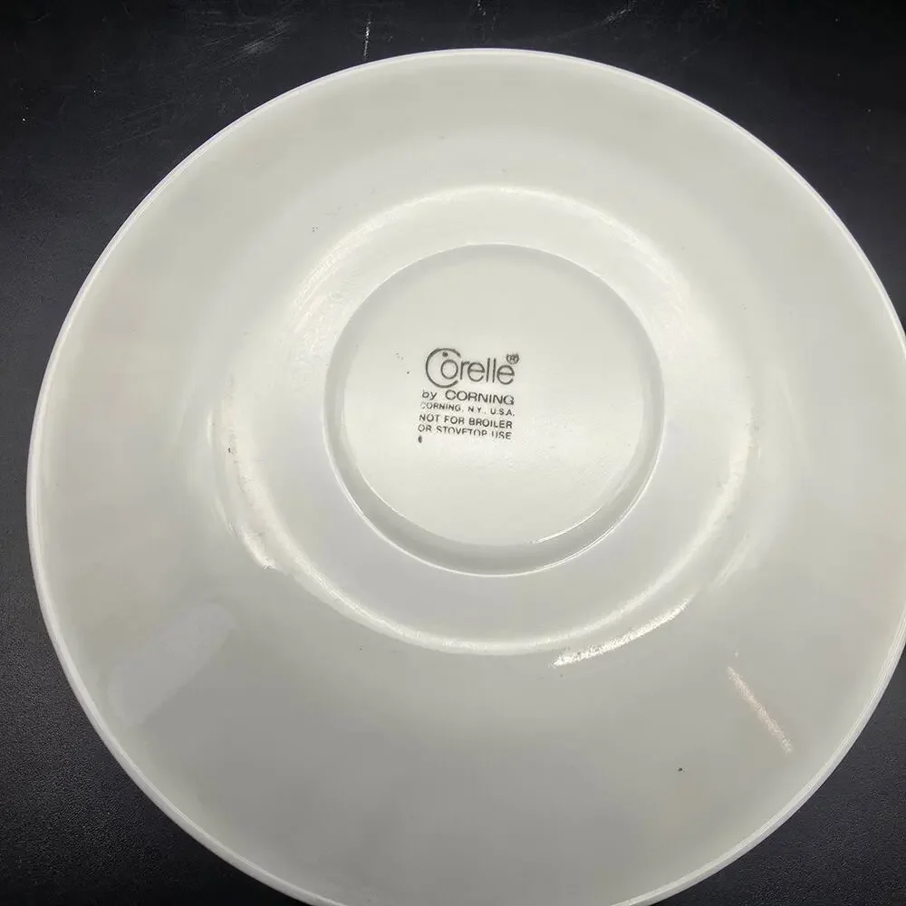 Corelle Corningware Butterfly Gold Saucer Plates Set of 7 Vintage 1970s